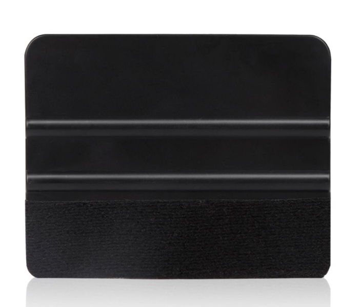 Black card squeegee with fabric felt