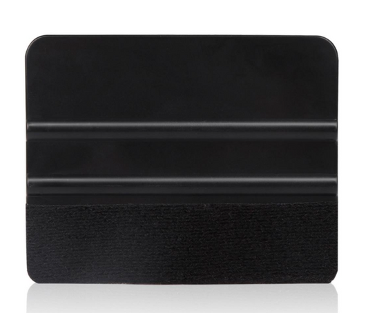 Black card squeegee with fabric felt