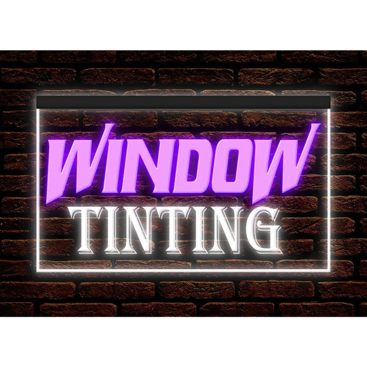 Window Tinting LED Sign — 16 × 12 inches