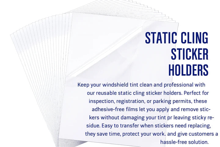 Cling sheets for mounting stickers on glass 20 Pack
