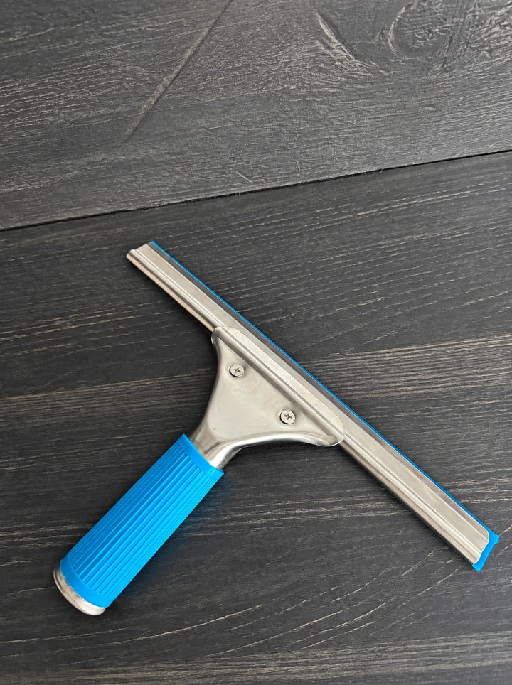 25cm Flat glass squeegee with channel blade insert for application